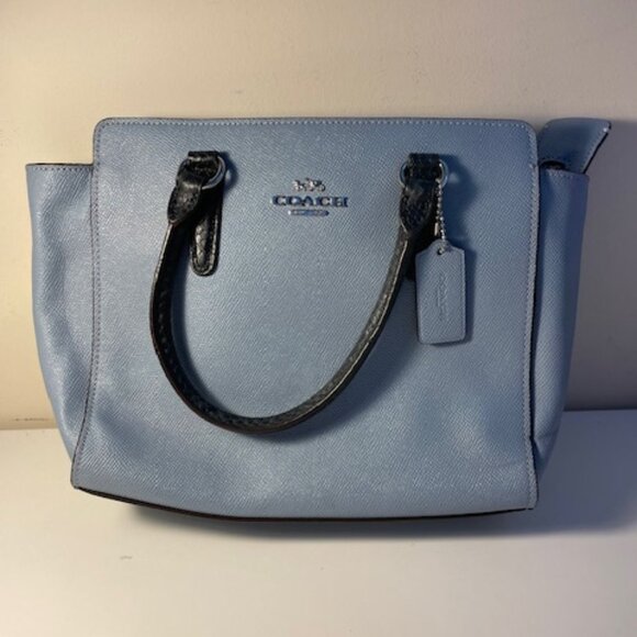 Coach Handbags - Coach Light Blue Medium Leather purse